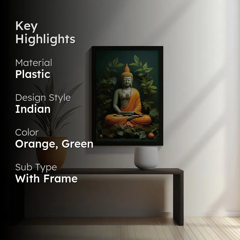 Celestial Stillness Buddha Wall Painting media 2