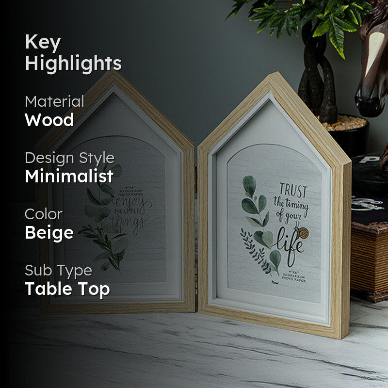 Memory Home Wood Photo Frame - Beige media 2