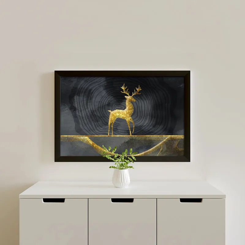 Celestial Stag Wall Painting media 1