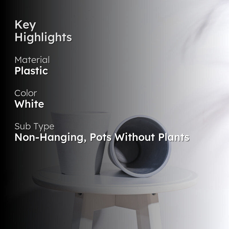 UGAOO Venice Planter for Home & Balcony Garden- White media 2