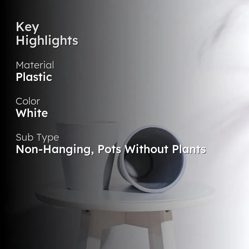 UGAOO Venice Planter for Home & Balcony Garden- White media 2