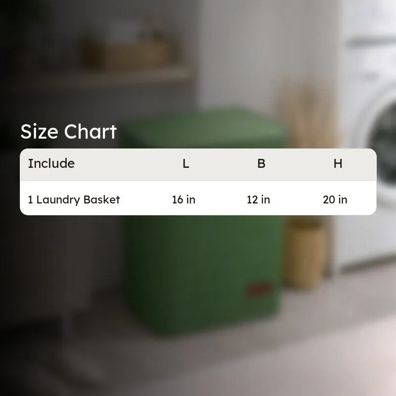 Strap Bamboo Laundry Basket - Green media 11