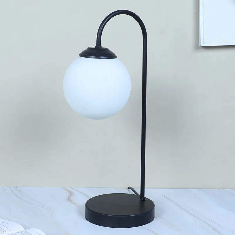 Petit Soleil Solid Moon LED Iron Table Lamp - White,Black media 3