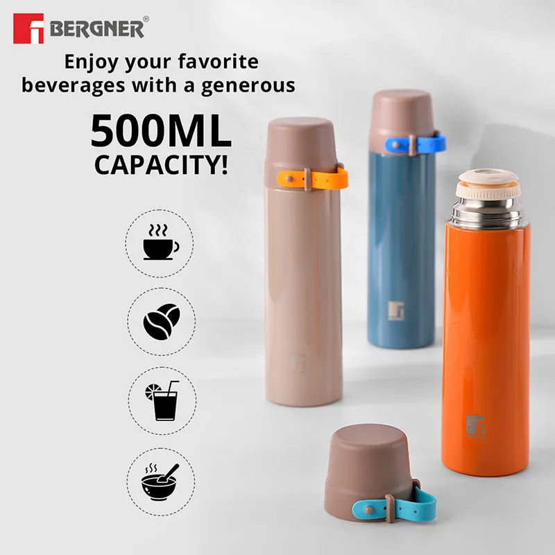 Bergner Silque Double Walled Hot & Cold Flask (Orange) - 500 mL media 6