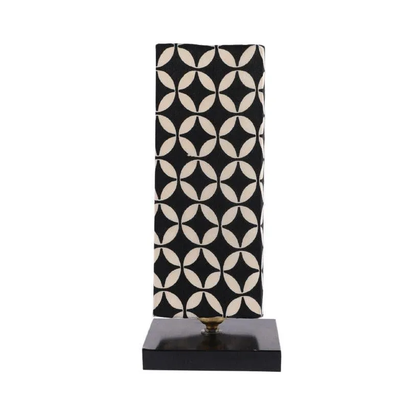 Tatania Ingram Fabric Table Lamp - Black,White media 4