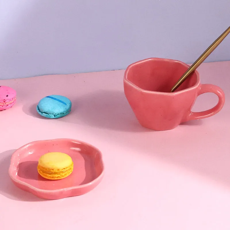 Fayesa Tea Cup & Saucer (Pink) - Two Piece Set media 4