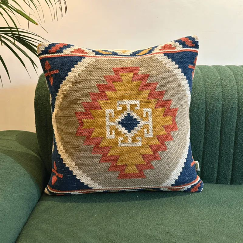 Tribe Loom Jacquard Cotton Cushion Cover - Set Of Five media 5