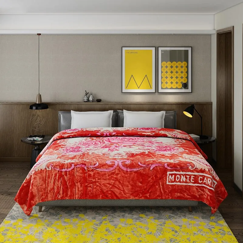 Monte Carlo Crimson Cascade Blanket (Orange)- 950 GSM media 3