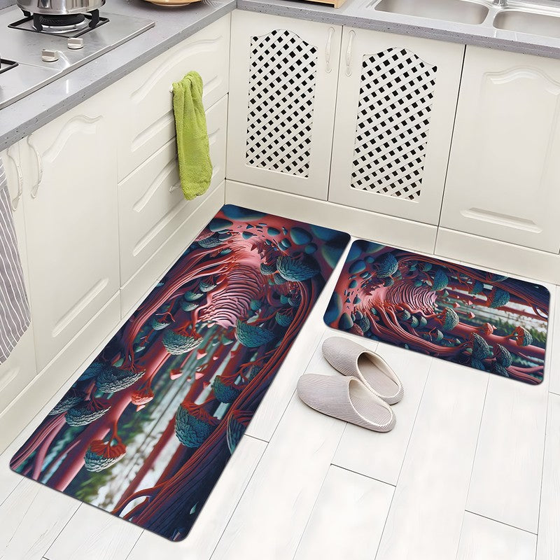 Terraza Rubber Kitchen Floor Mats - Set of Two