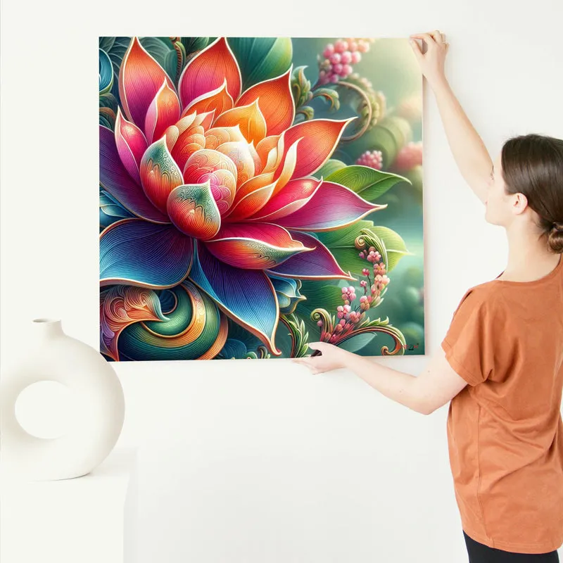 Lotus Trance Wall Painting media 3