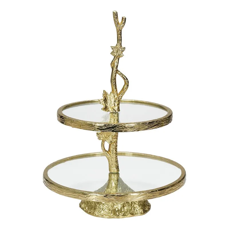 Golden Leaf Two Tiered Cake Stand media 5