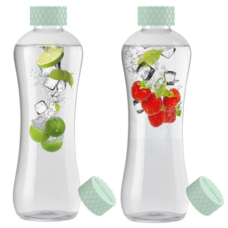 Rioware Quiet Flow Water Bottle (Blue, Green, 1000 mL Each) - Set Of Two media 3
