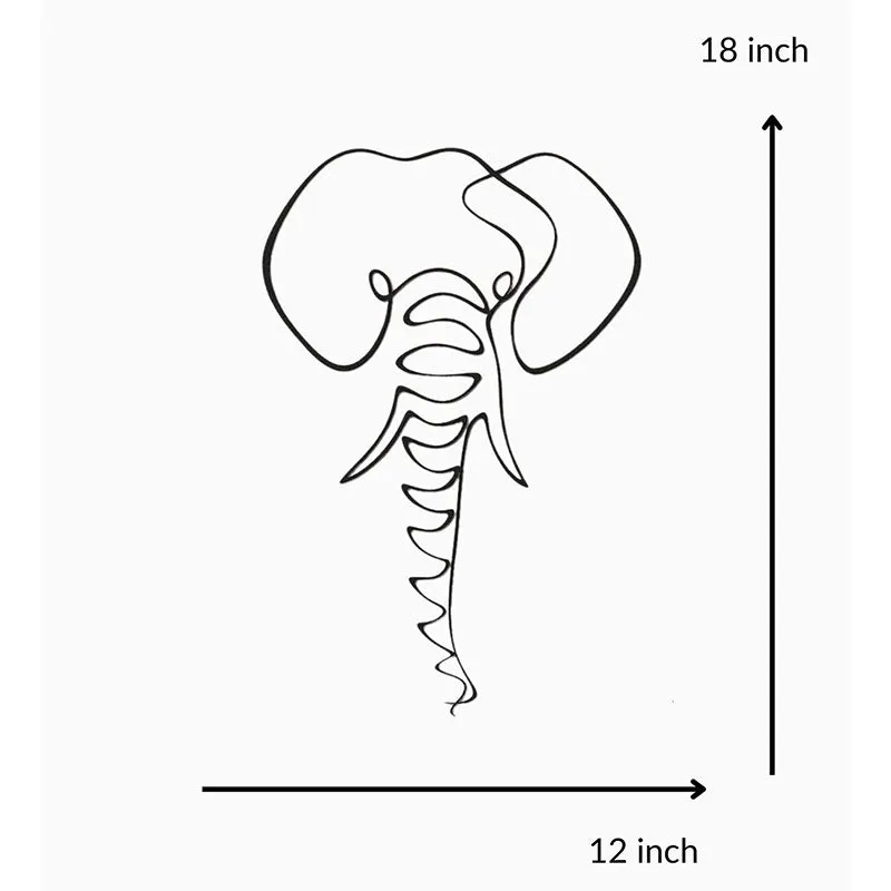 Elephant Black Iron Wall Accent media 5