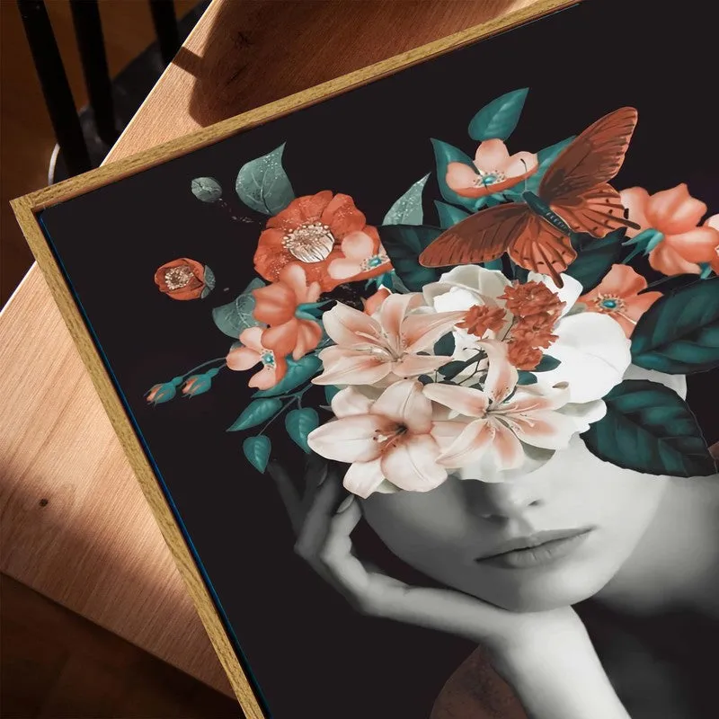 Vogue Bloom Canvas Wall Art With Frame media 5
