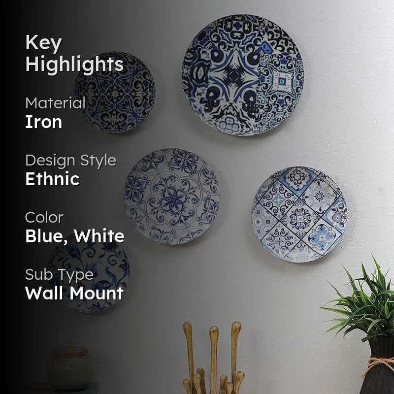 Whispers of Blue Iron Wall Plate - Set Of Five media 2