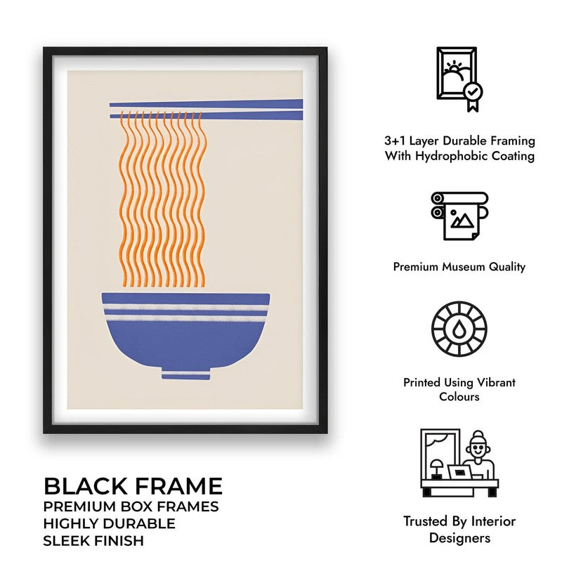 Fiery Blue Archival Canvas Wall Art - Black media 10
