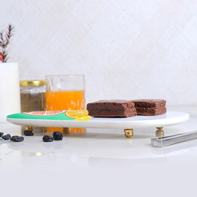 Printed (Marble,Brass) Marble Platter media 3