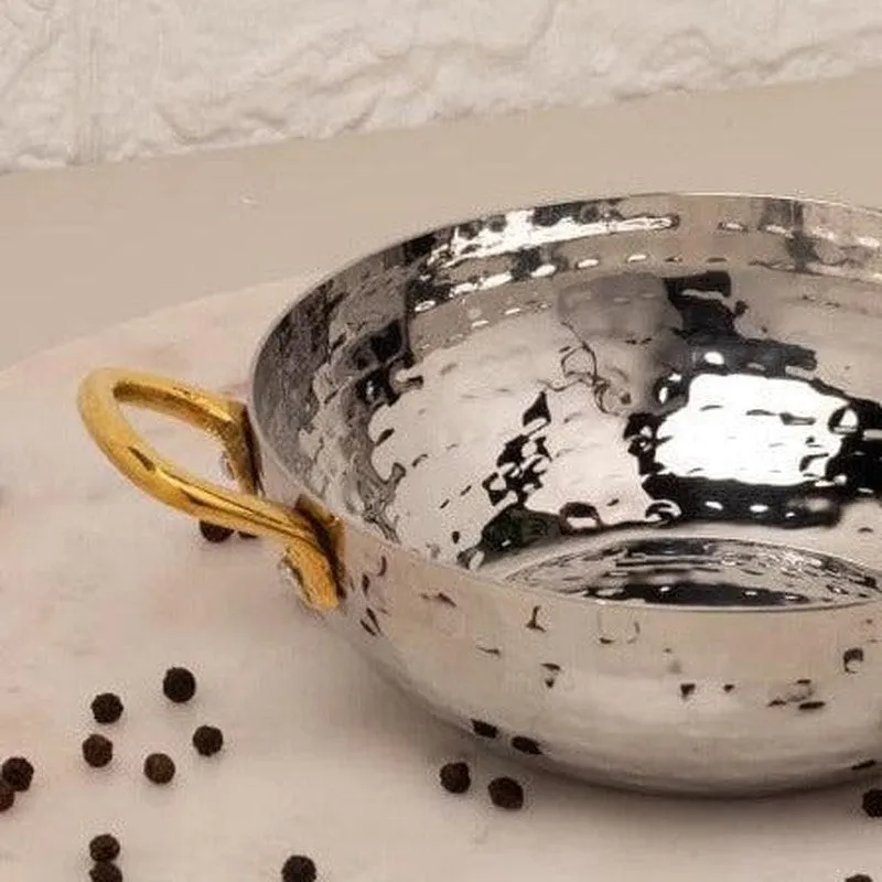 Vintage Allure Hammered Kadhai Serving Pot - 300 ML media 4