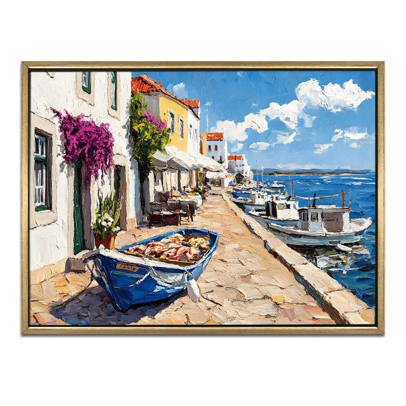 The Blue Dory Canvas Wall Painting With Frame media 3