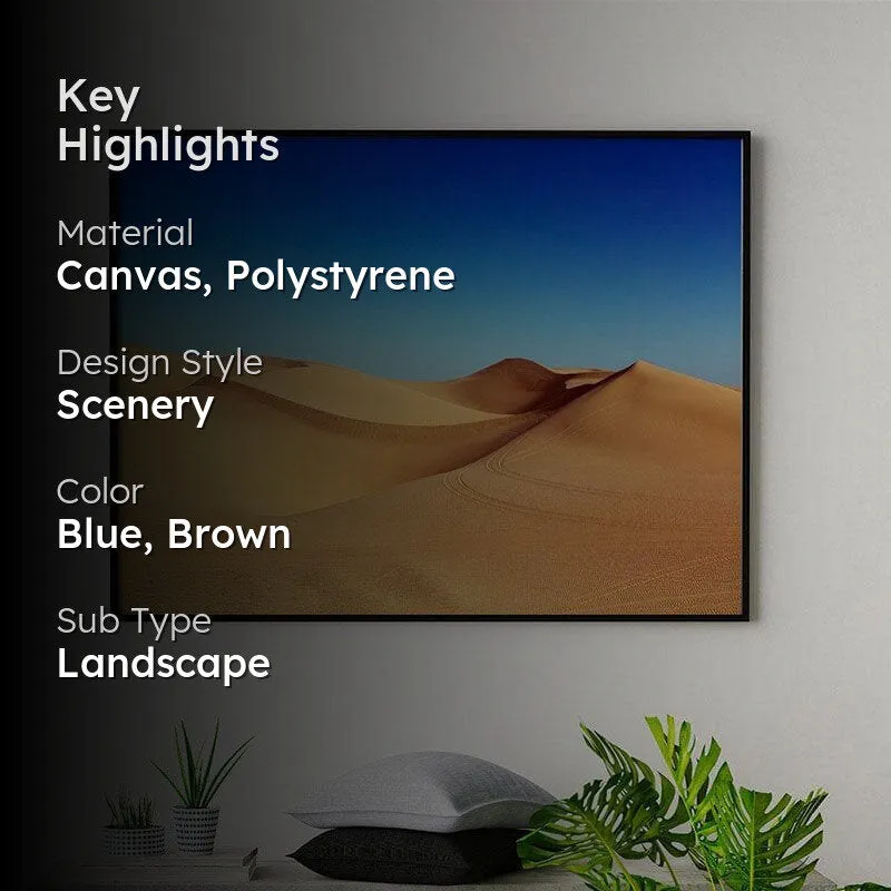 Imperial Sand Dunes Canvas Wall Painting - Black Frame media 2