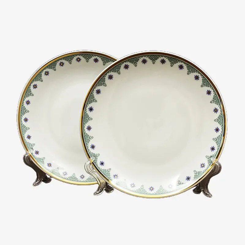 Isebella 24k Gold Brushed Porcelain Dinner Set - 21 Piece Set media 9