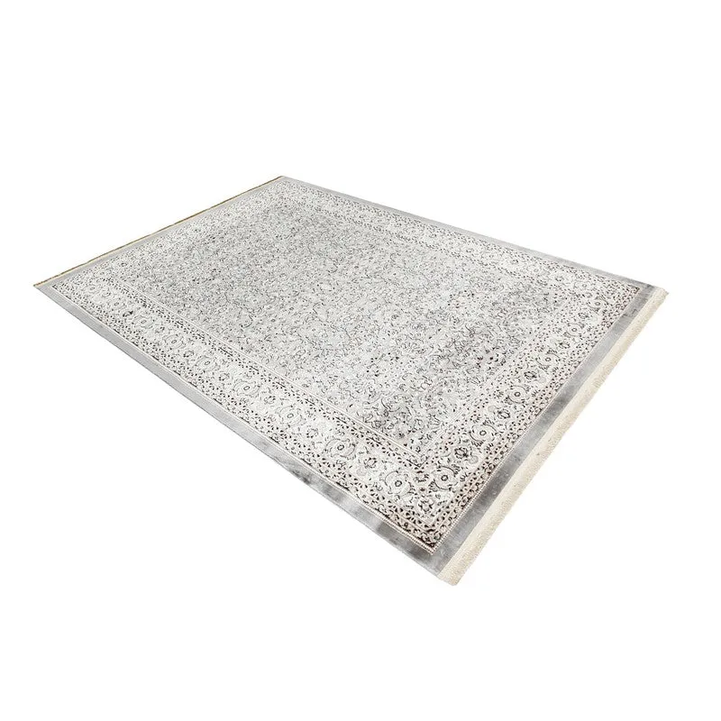 Kashira Art Silk Carpet - Grey media 4