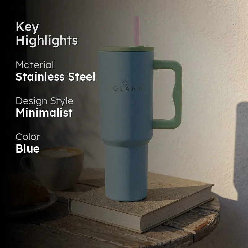 Solara Aqua Joy Stainless Steel Tumbler (1200 mL) - Light Blue media 2