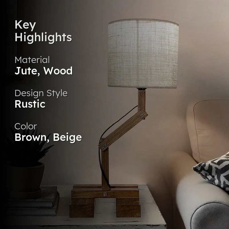 Jomari Jute Table Lamp - Beige media 2