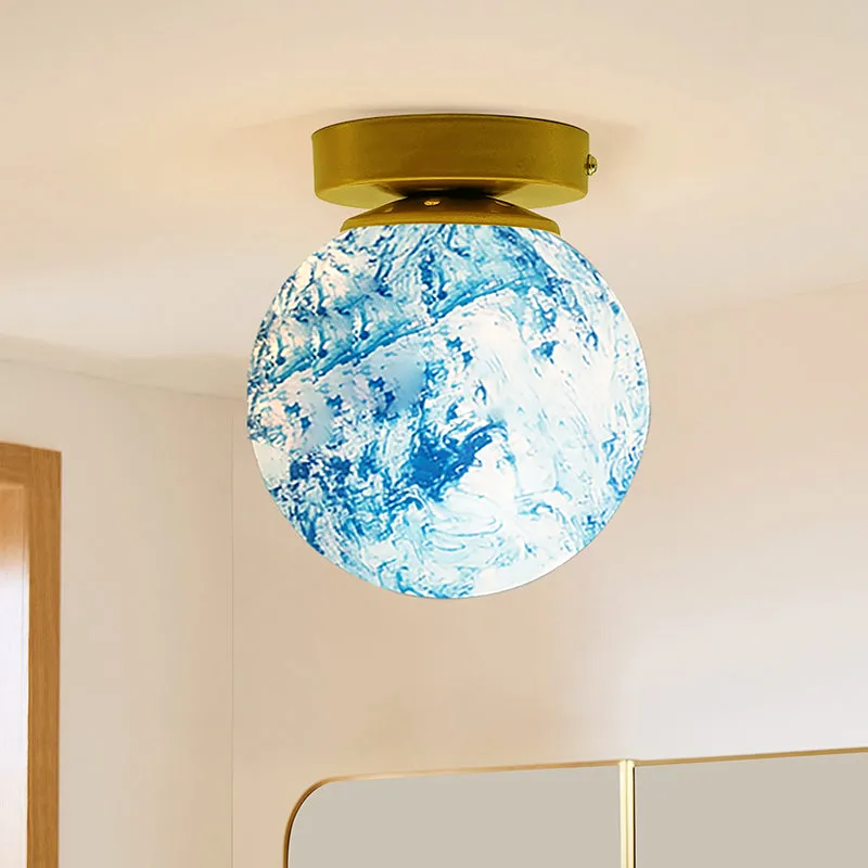 Palantir Glass Ceiling Lamp - Blue media 3
