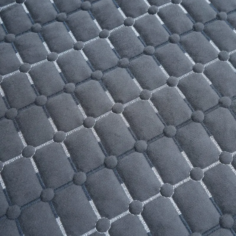 GeoWeave Velvet Sofa Cover - Black media 4