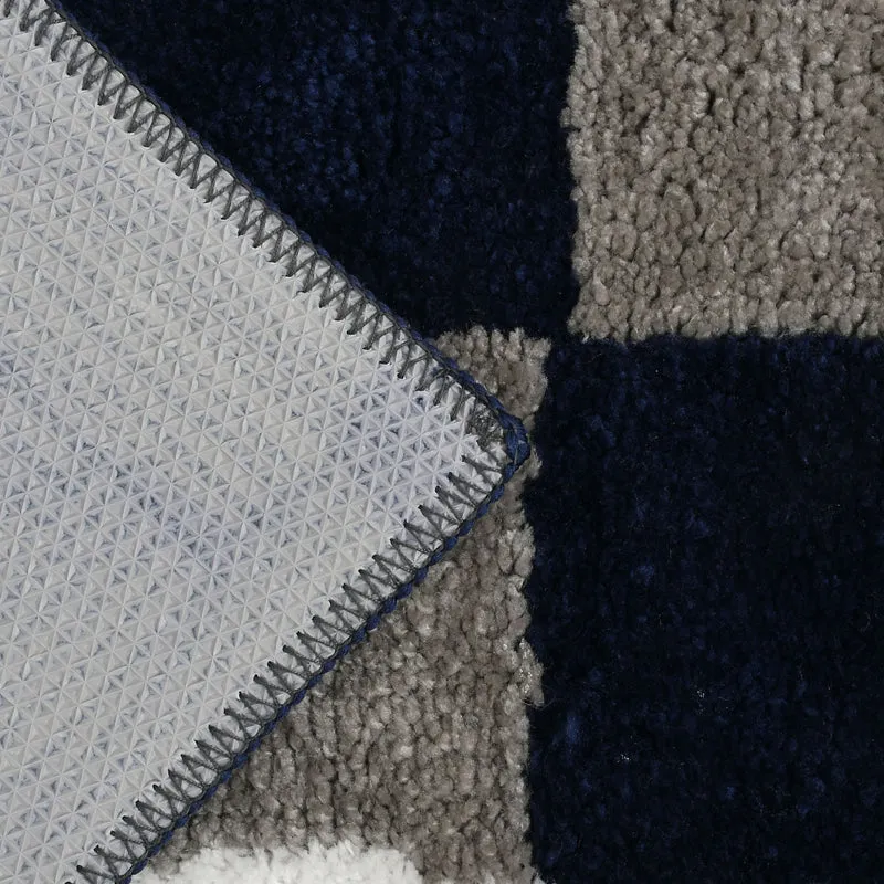 Zerix Cotton Bath Mat - Blue & White media 5
