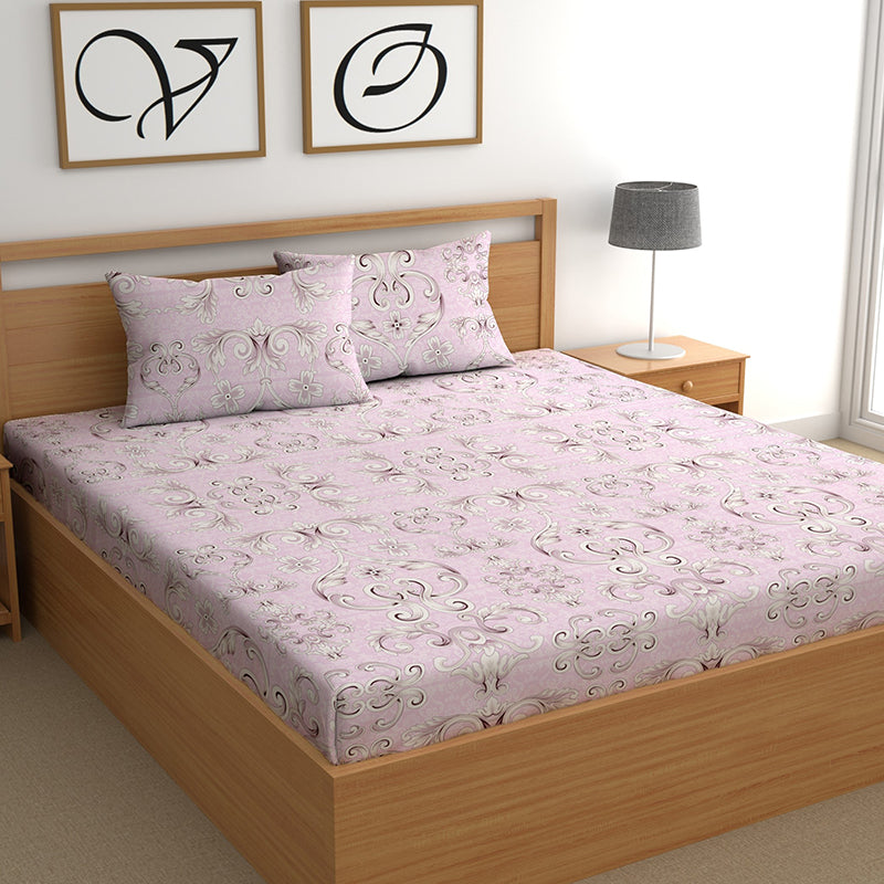 Pastel Bloom Tapestry Floral Microfiber Microfiber Bedsheet - 150 GSM media 4
