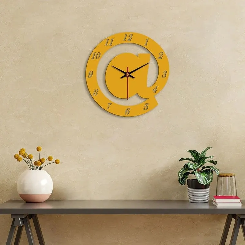 Symbolic Arroba Wooden Wall Clock media 3
