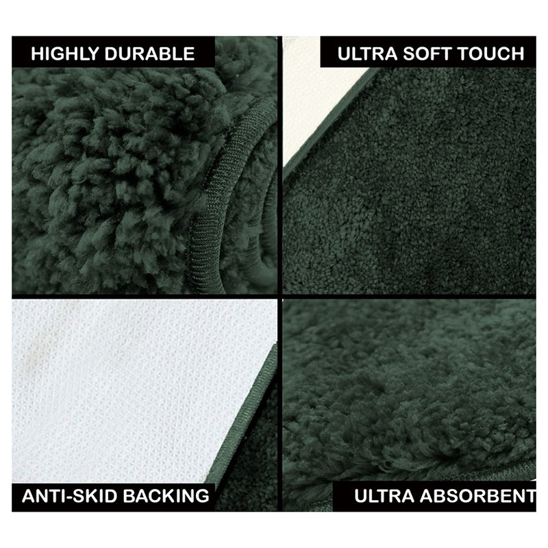 Nuo Luxe Micro Fiber Area Rug - Forest Green media 6