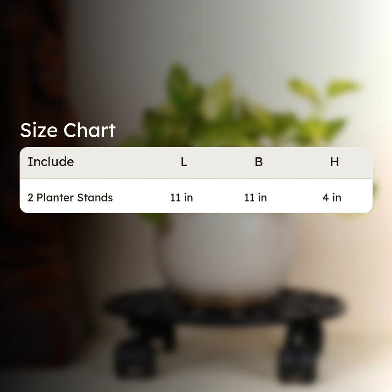 Mandala Glow Planter Stand-Set of Two media 7