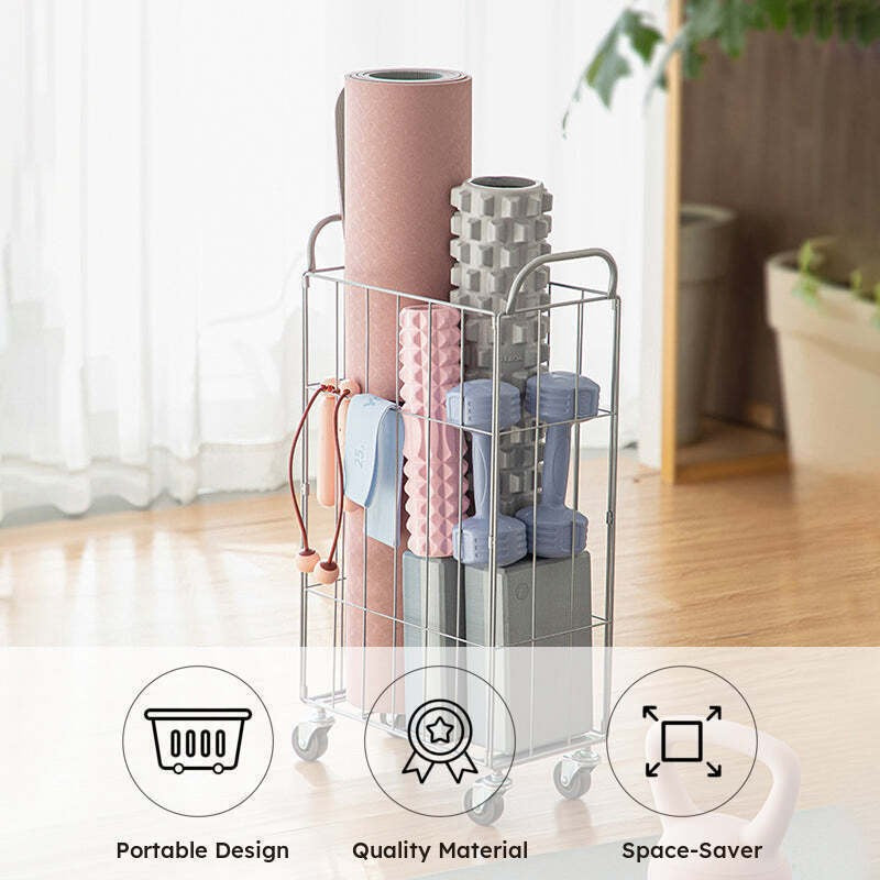 Rove Steel Storage Basket With Wheels media 13
