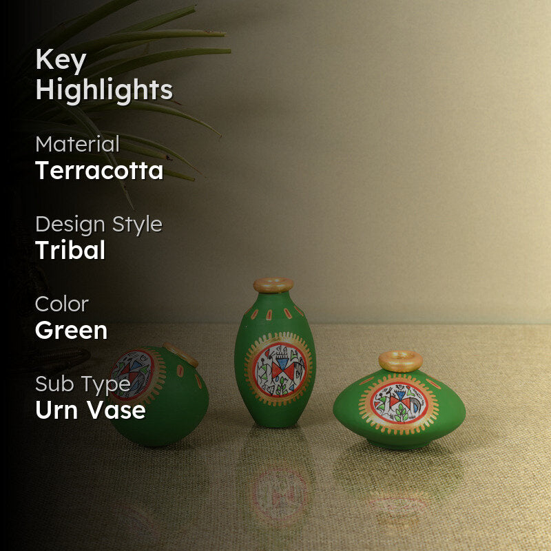 Enjora Handpainted Vase - Set Of Three media 2