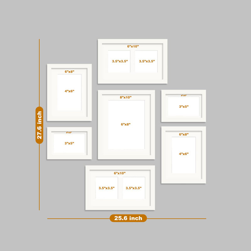 Thyra Synthetic Wood Photo Frame (White) - Set Of Seven media 6
