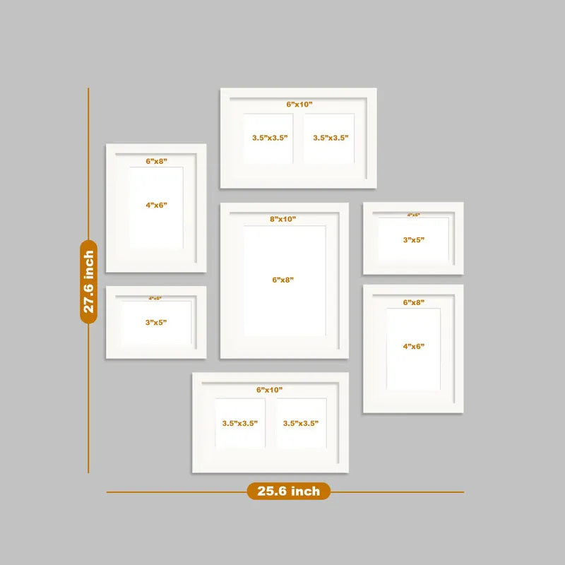 Thyra Synthetic Wood Photo Frame (White) - Set Of Seven media 6