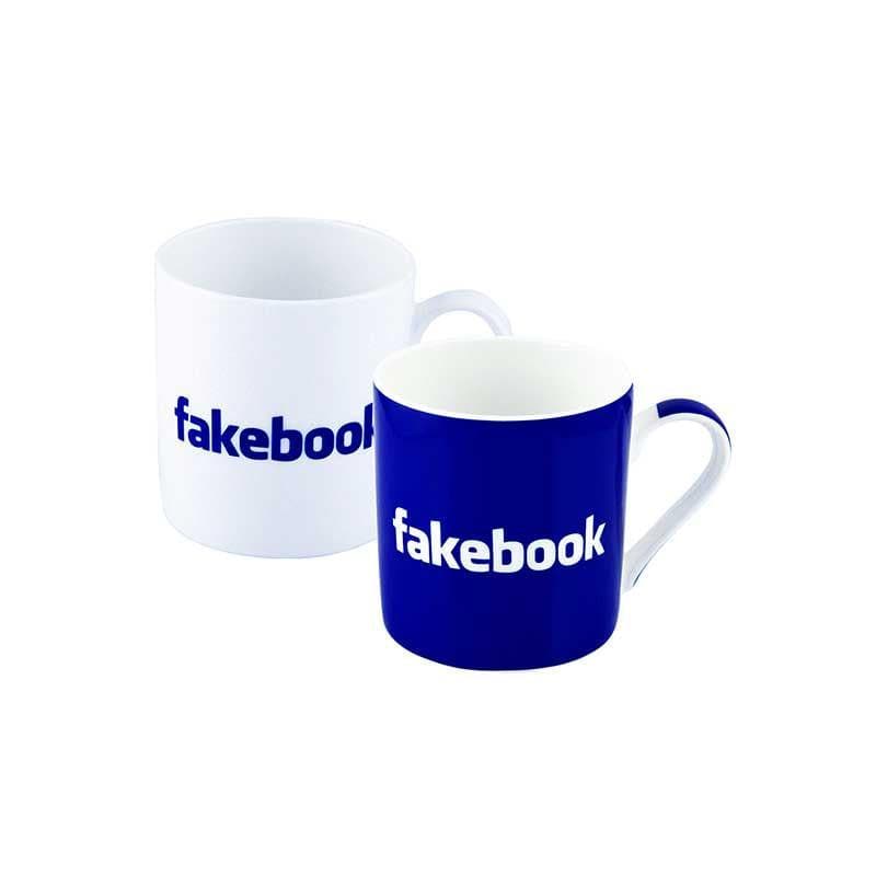 Fakebook Bone China Coffee Mug (350 mL Each) - Set of Two media 3