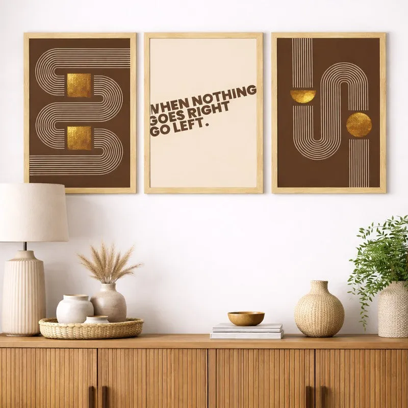 Right Or Left Abstract Wall Art - Set Of Three media 3