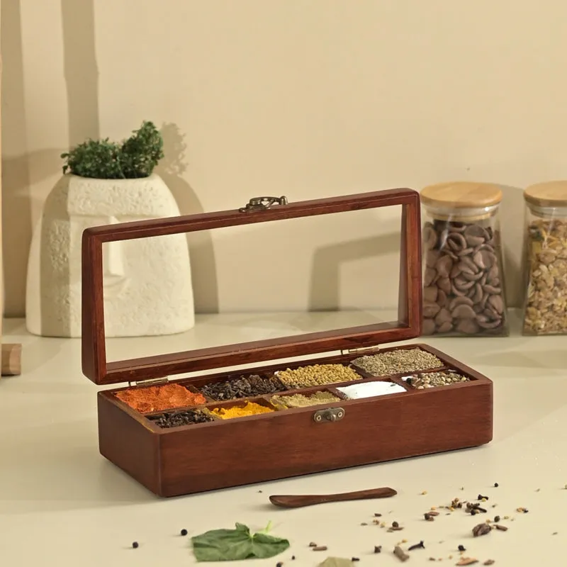 NauRasa II Wood Masala Box media 1