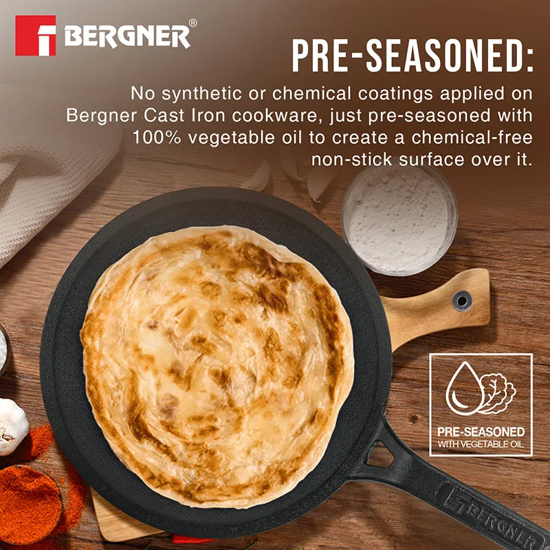 Bergner Arden Induction Safe Cast Iron Tawa - 26 cm media 7
