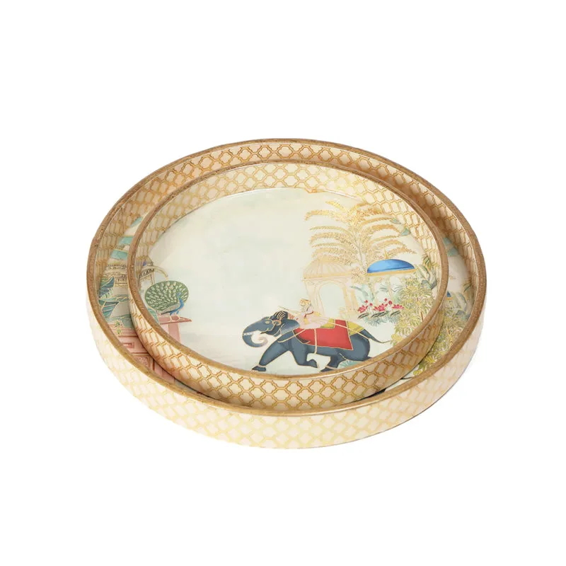 Royal Haathis Round Serving Tray - Set Of Two media 7