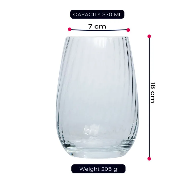 Luminarc Serena Ribbed Glasses (370 mL) - Set Of Six media 6