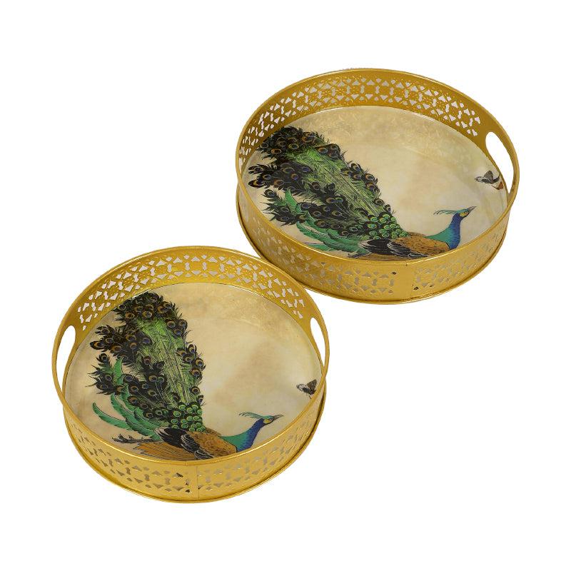 Mayoora Jaali Serving Tray - Set Of Two media 3