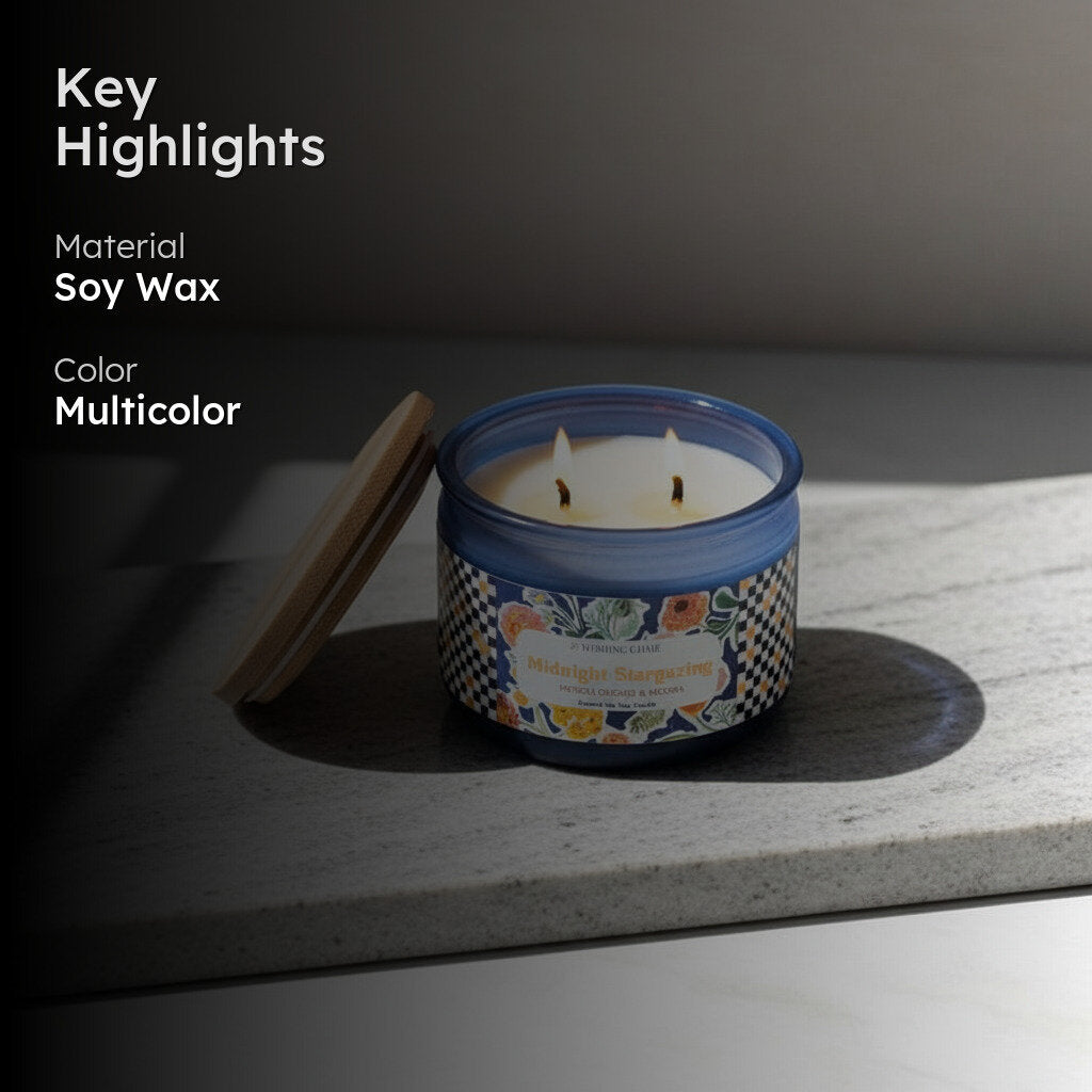 Midnight Stargazing Soy Wax Jar Scented Candle media 2