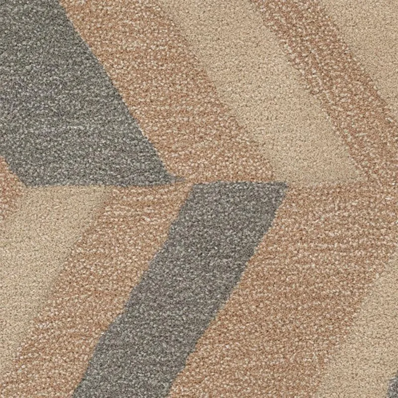 Alcinous Hand Tufted Geometric Wool & Nylon Carpet - Grey & Brown media 5