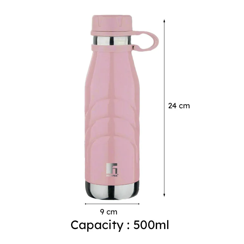 Bergner Walking Aqua Flex Thermosteel Hot And Cold Flask (Pink) - 500 mL media 6