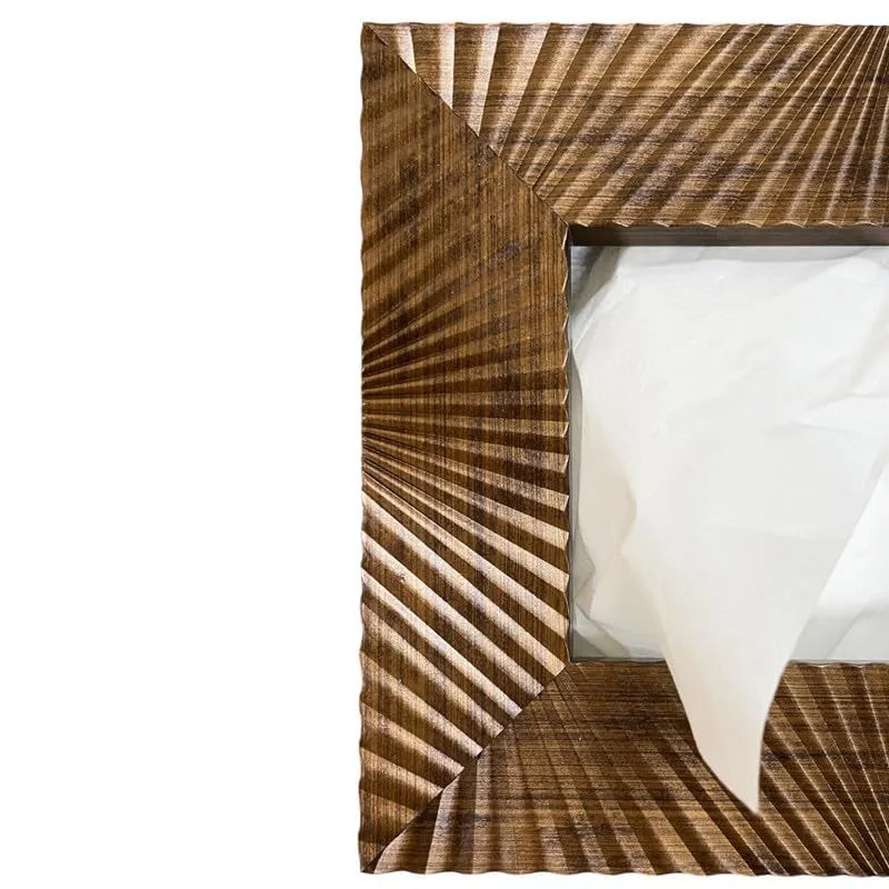 Stripe Stride Square Tissue Box - Coffee media 7
